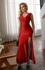 European & American Slim Fit Satin Slit Dress - 2025 Fashion Collection