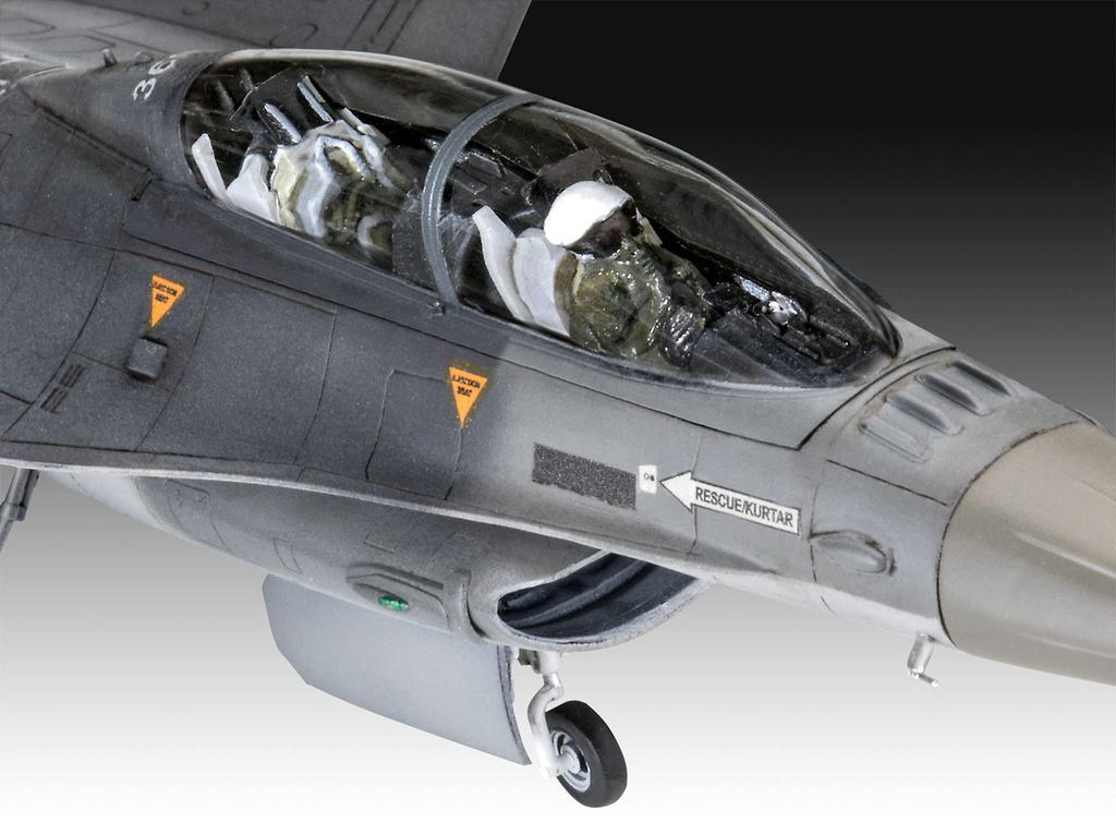 Deutscher Revell Türkische Luftwaffe Fighting Falcon Plastikmodellbausatz 03844 1/72 F-16D
