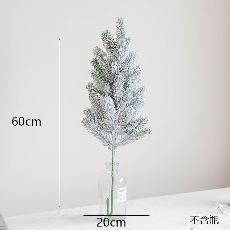 Artificial Fake Snow Frost Pine Branch   DIY Xmas Tree Party Ornament Home Christmas Decoration Supplies Gift Supplies