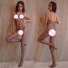 Women's Sexy Crotchless Fishnet Lingerie Set Stretch Mesh Hollow Bodystocking Bra And Underwear Combo Female Costumes Teddy