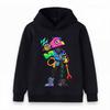 Kids Boys Girls Pullover Hoodie, Stylish Cyberpunk Triangle Head Eye Cartoon Print Casual Long Sleeve Sweatshirt for Children