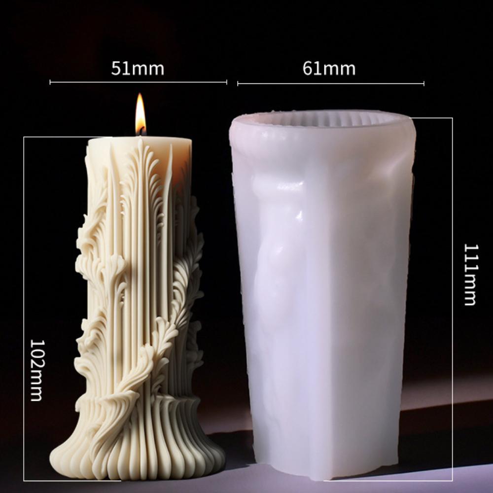 Cylindrical Aromatherapy Candle Mold Silicone Plaster Grinding Tool DIY Soap Mold  Home Decoration
