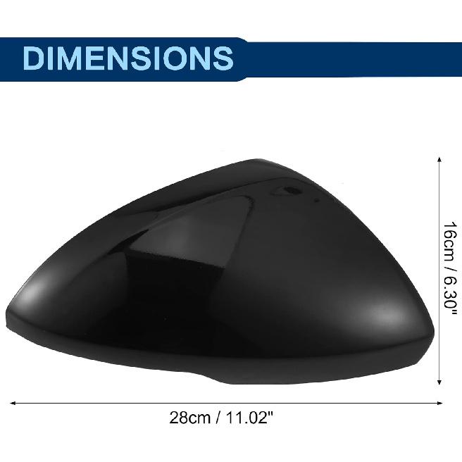 1pcs Passenger Side Mirror Cover Compatible with Chevrolet Cruze 2017 2018 2019, Black Mirror Cap Replacement for Right Side, Exterior Rearview