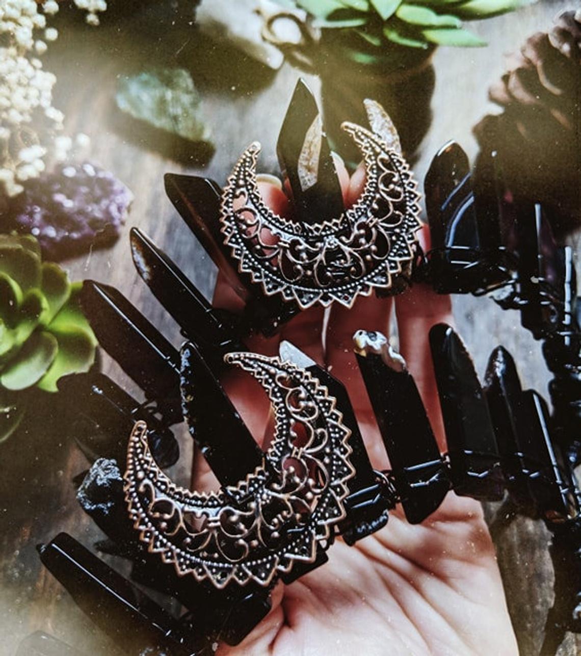 Obsidian Moon Witch Crown