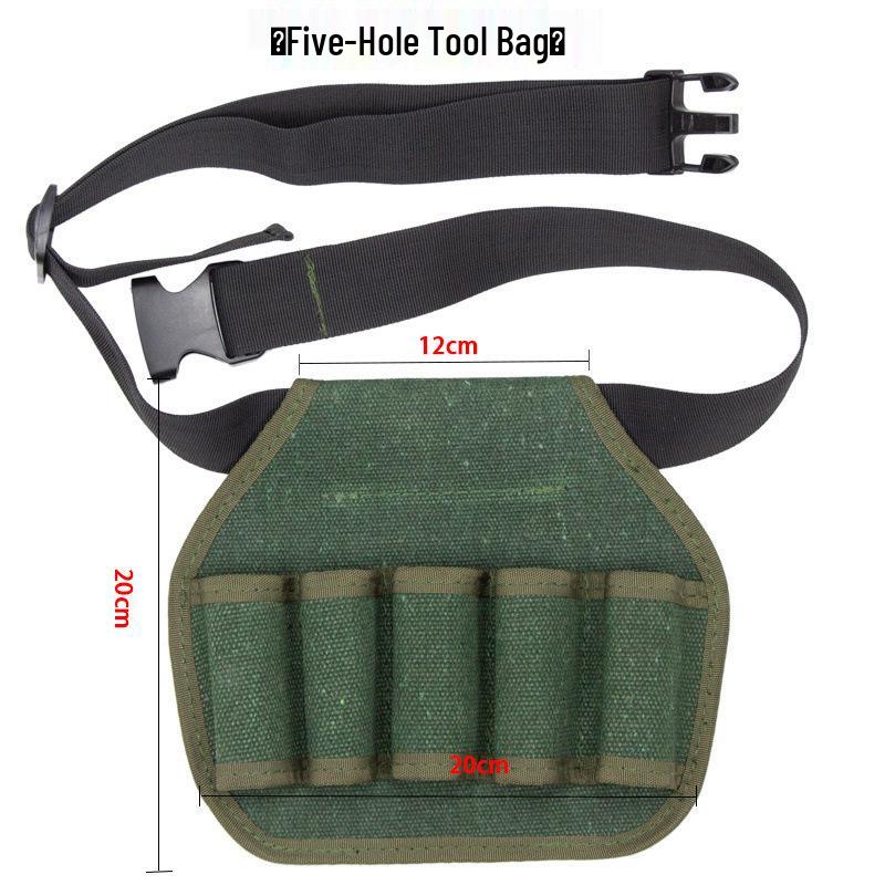 Thickened Canvas Electrician Tool Bag - Multifunctional, Durable Pouch for Construction & Repair, Available In Large and Medium Sizes