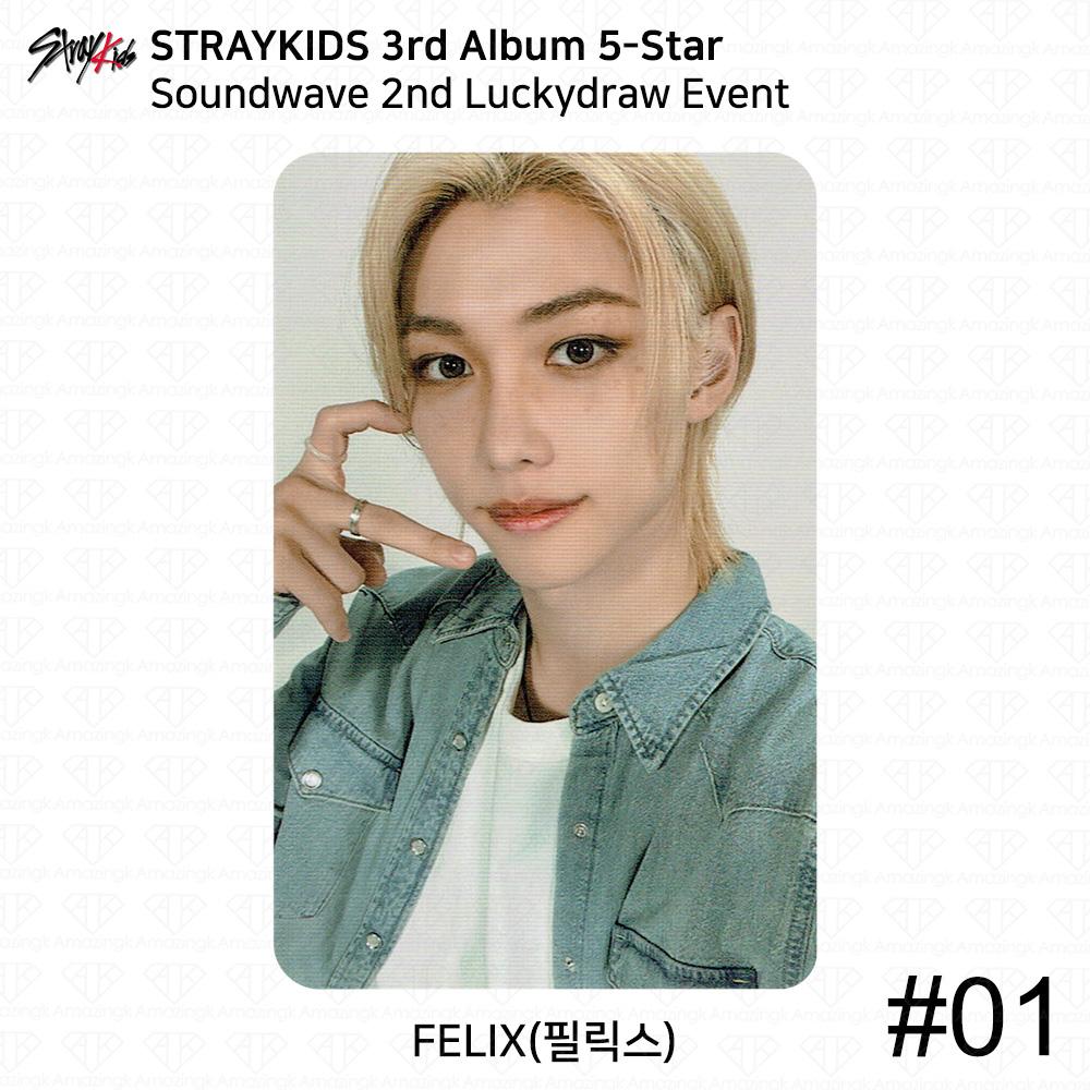 

Третий мини-альбом Stray Kids 5 Star Soundwave, вторая фотокарточка Luckydraw Polaroid KPOP Felix - #01