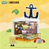 Areax  SquarePants Building Block Box Series 2 Assembly Desktop Desktop Decoration Model Children's Toys Surprise Gifts