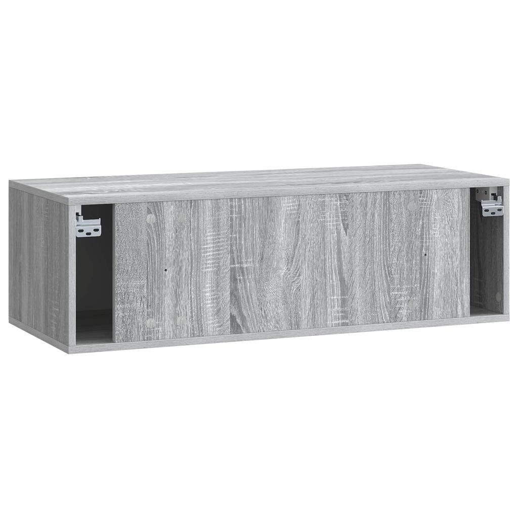 Wall Mounted TV Cabinet 98 x 41 x 30 cm Grey Sonoma