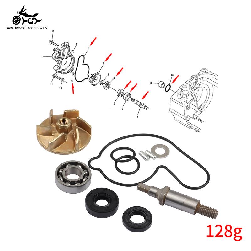 SJ Motorcycle Water Pump Gasket Seal Repair Kit For Yamaha YFZ450 YFZ450R YFZ450X YFZ450V 2004-13 Cooling System Leak Prevention