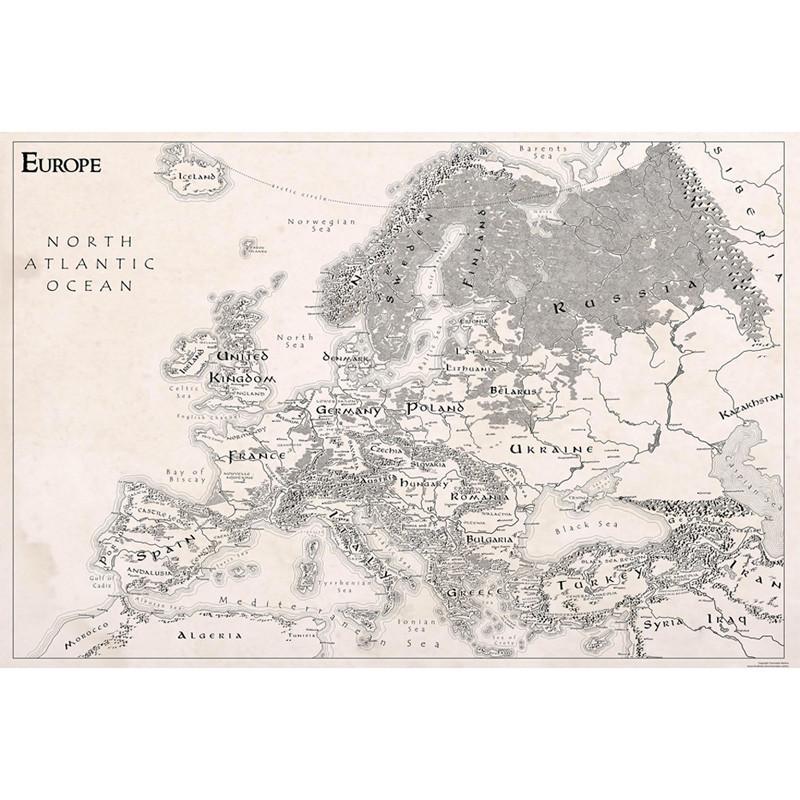 Travel Supplies Vintage The Great War Europe Map Posters Wall Art Picture Paintings Office Home Decor Geographical Tool