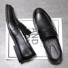 British Style Dress Shoes Men Platform Loafers Casual Business Shoes 2024 Autumn Slip on Leather Shoe for Male Mocasines Hombre