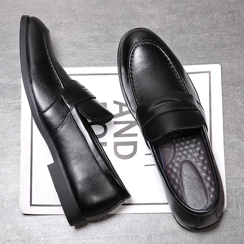 British Style Dress Shoes Men Platform Loafers Casual Business Shoes 2024 Autumn Slip On Leather Shoe for Male Mocasines Hombre