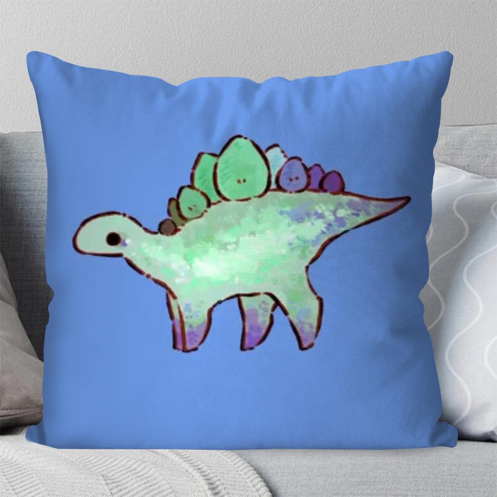 

Cute And Minimalist Dinosaur Pillow Case Square Pillow BedroomSofa Leisure Comfort Cushion Car Living Room Home Decoration 40X40 16x16Inch
