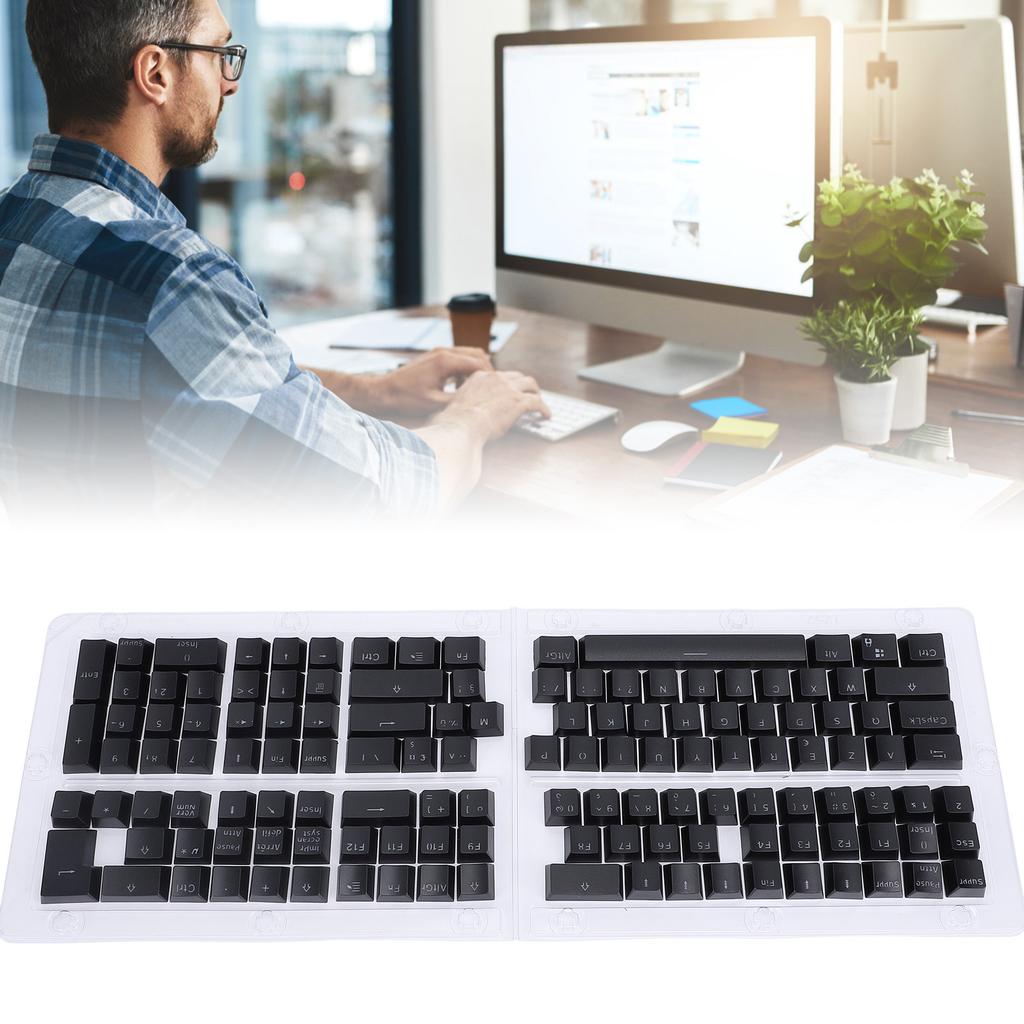 132 Keys French Keyboard Keycaps Minimalist Mechanical Keyboard Keycaps for 61 64 68 84 87 96 98 100 104 108 Keyboards