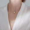 925 Silver-Plated Heart Necklace with Shell Pendant for Women - Clavicle Chain Short Choker Accessories