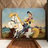 Cartoon L-Lucky L-Luke Floor Mat Soft Flannel Floor Mat  Suitable for Entryways, Living Rooms, Bedrooms, and Bathrooms
