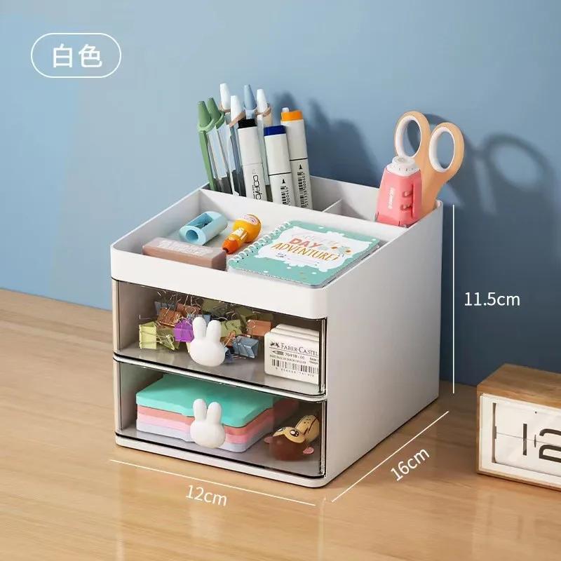 Transparent Acrylic Desktop Organizer - Drawer-Type Storage Rack for Stationery, Hand Accounts & Pens, Simple Design