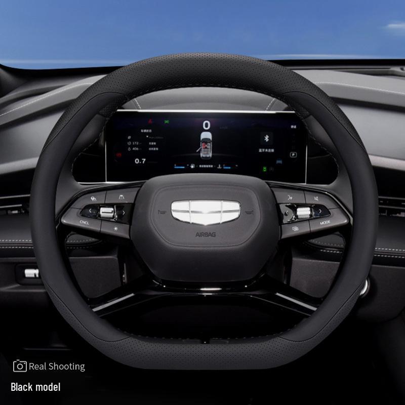23 Geely Galaxy L7/L6 Boyue L Genuine Leather Steering Wheel Cover, Fits Boyue COOL/X, Ultra-thin Design