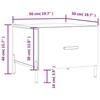 VidaXL Table basse Sonoma gris 50x50x40 cm Bois d'ingénierie 829424
