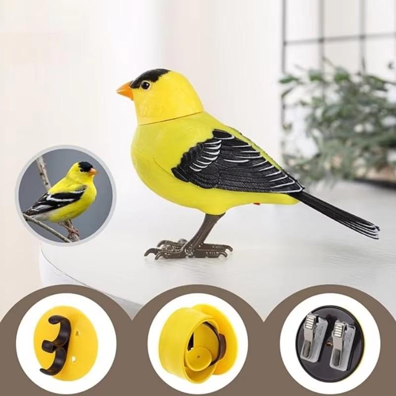 Jouet Oiseau Chantant Électrique pour Enfants Mignon Jouet Oiseau Interactif Simulation d'Appels d'Oiseaux Domestiques Mouvement Contrôle Sonore Modèle Jouet Puzzle
