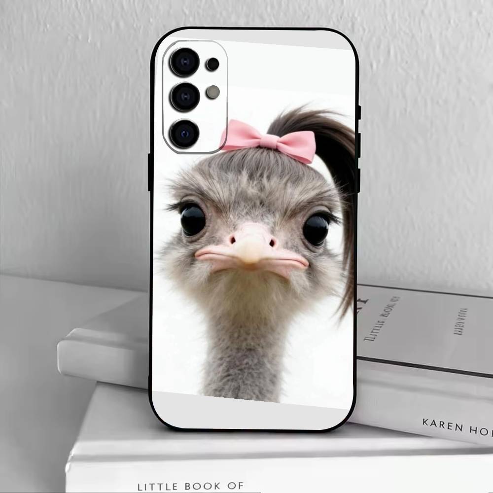 D-Funny Animals  Phone Case Black Silicone Soft For Samsung S25,S24,S21,S22,S23,S30,Ultra,S20,Plus,Fe,Lite