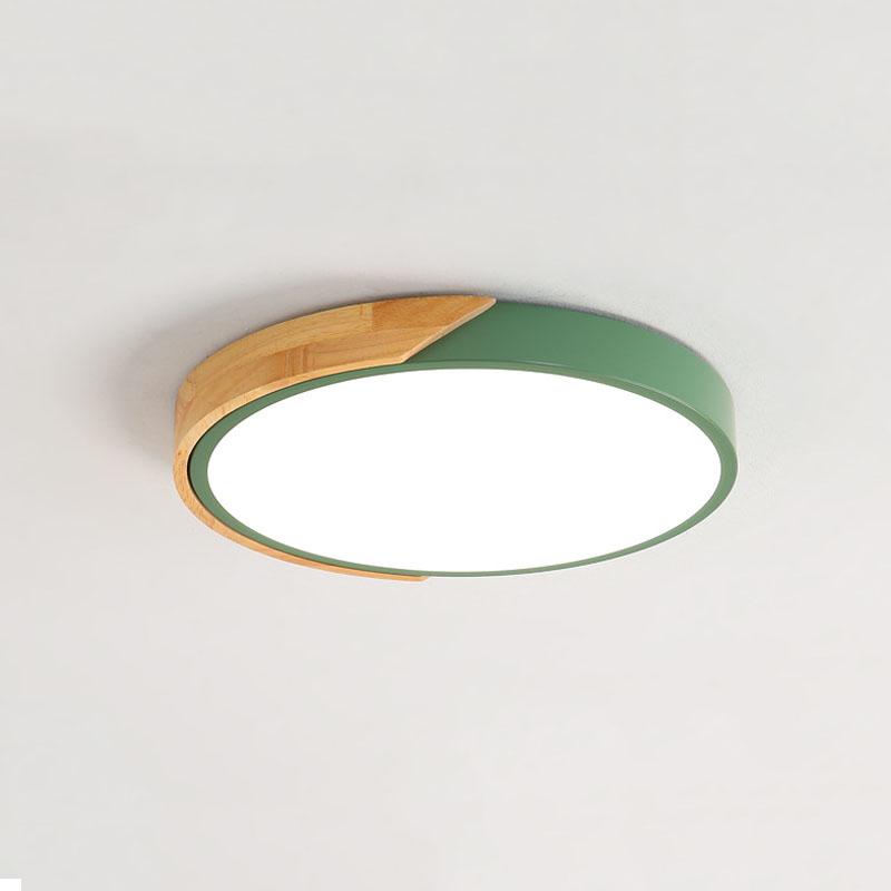 Massivt Tre Macaron Serien Taklampe Husholdnings LED Lysekrone Trefarget Dimmbar Romdekorasjon Nattbordslampe Fargerik Lanterne