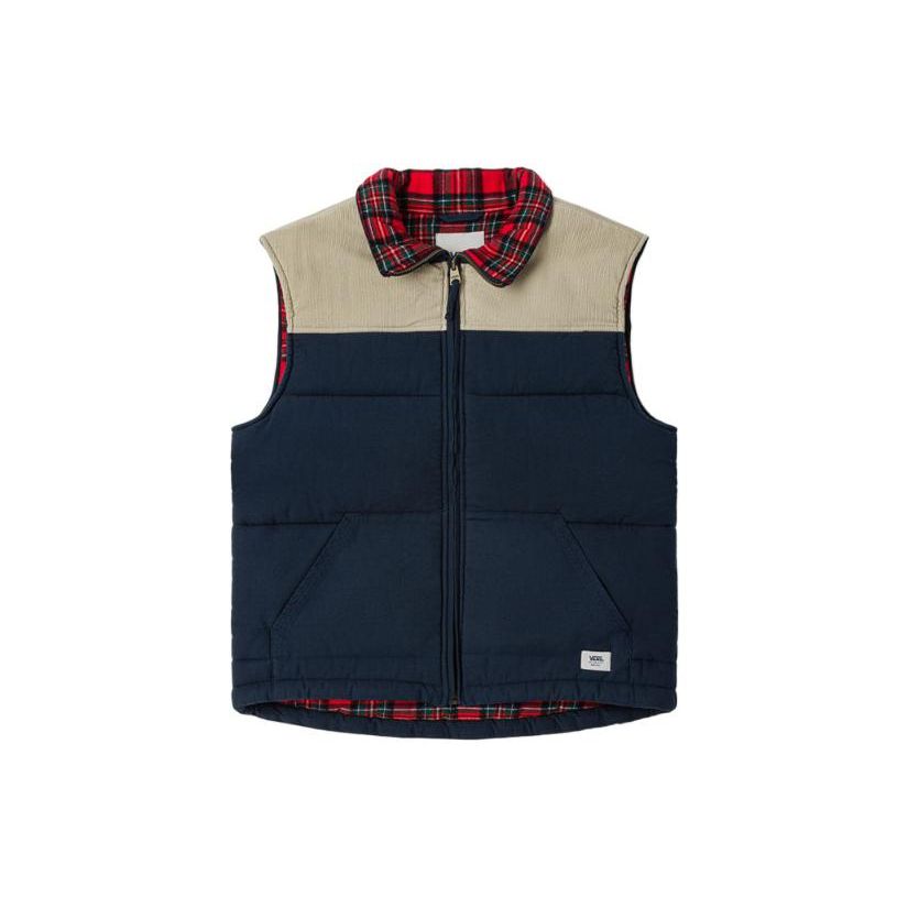 

Vans Color Blocked Zip Collar Logo Sleeveless Vest Unisex vests VN00062ZLKZ M