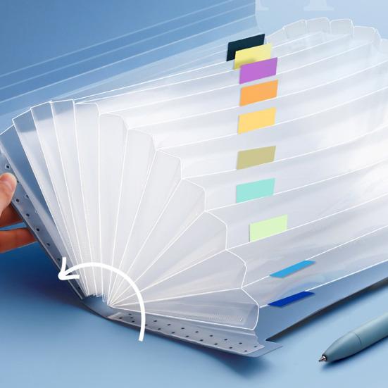 Quittungsorganizer Wasserdicht Kassenbeleg Halter Erweiterbare Aktenmappe Knopfdesign Große Kapazität Geschäftsgutscheine Aufbewahrungstasche