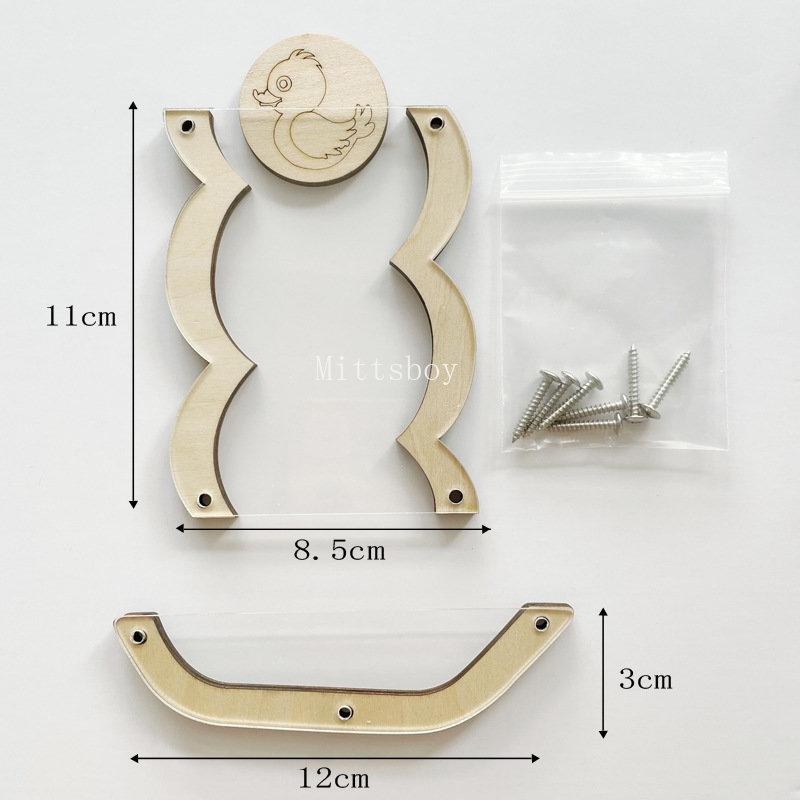 Montessori Busy Board Woodens DIY Accessories Animal Switch Clock Earlys Education Toys Matchmaking Board Hand Educational Toys