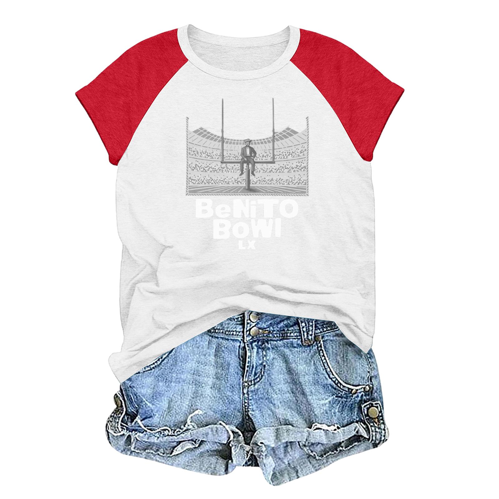 Unisex casual and fashionable short sleeved printed T-shirt top L красный