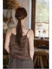 Women's Lightweight Casual Linen Camisole: Summer Style, See-Through, Breathable, Solid Color