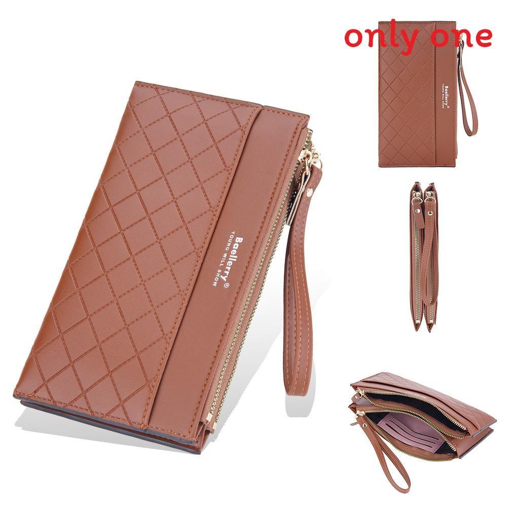 Pu Leather Ladies Wallet With Zipper Long Purse For Daily Use And Water Resistance