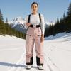 New Ski Pants Women's Outdoor Strap Warm Double Board Windproof Waterproof Winter Leisure Sports Loose Large Pocket Snow Pants