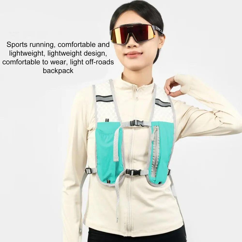 Outdoor Cycling Breathable Vest, Running Water Bottle Storage Backpack, Men's Lightweight Reflective Vest, Marathon Sports Vest