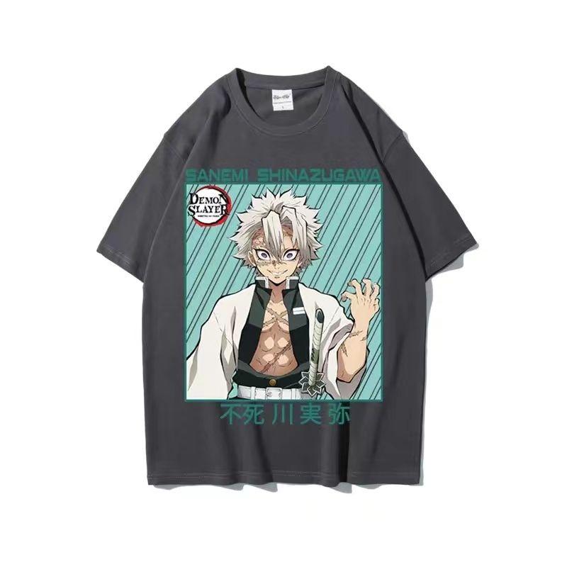 

100% Чистый Хлопок Клинок Истребителя Демонов Нежить Кава Минья Совместная Футболка с Коротким Рукавом Мужская Ретро Стиранная Винтажная Футболка Прилив 3XL
