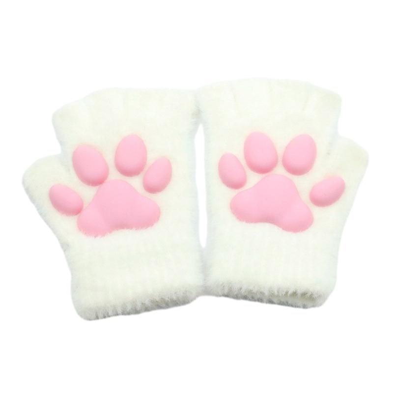 

Adult Teens Halloween Gloves Cosplay Mittens Fingerless Gloves Cartoon Cat Paw Shape Mittens Carnivals Party Supplies