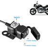 Motocycle Dual USB Charger Adapter Rearview Mirror Waterproof Phone Charger with Voltmeter ON/Off  Accessories