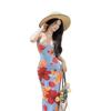 Southeast Asia Resort-Style Tie-Up Spaghetti Strap Summer Dress for Women