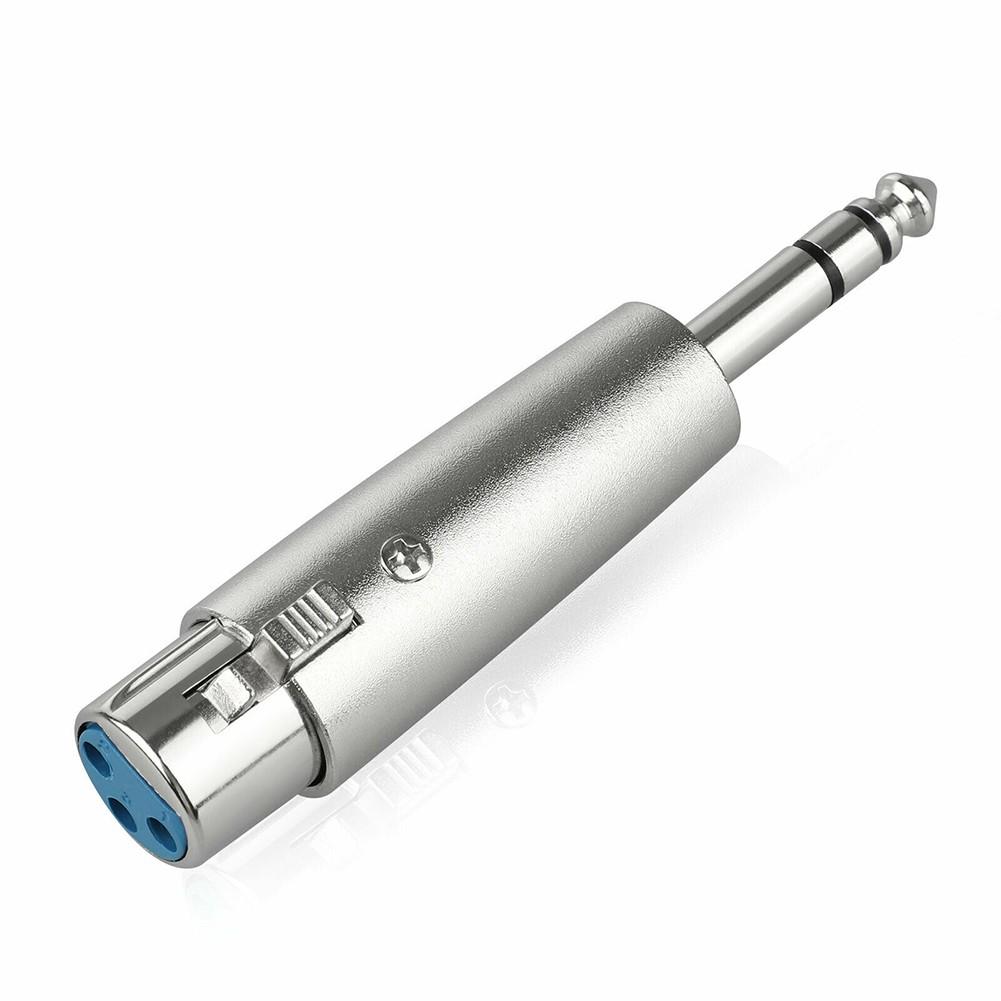 4-Pack 3-Pin XLR Female to 6.35mm Stereo Male Plug TRS Audio Cable Mic Adapter