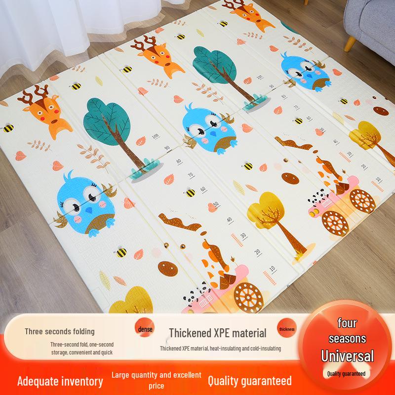4cm Thick Foldable XPE Baby Crawling Mat - Cold-Insulating and Durable Floor Mat