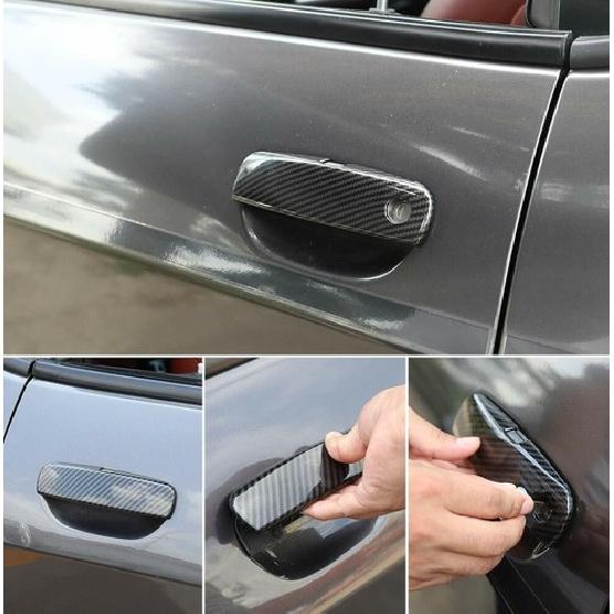 Car Door Handle Trim Cover Accessories for Dodge Challenger 2012-23 Carbon Fiber