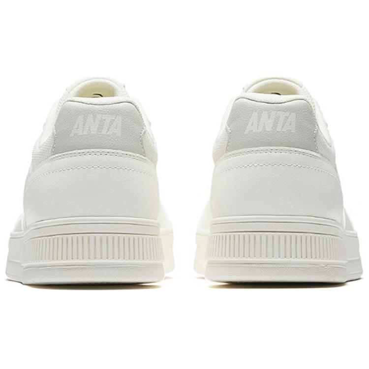 Anta Baichuan Comfortable Versatile Slip Resistant Durable Lightweight Low Top Skate Shoes Men Sneakers White Gray 112528012-1