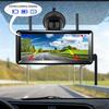 QXNY Wireless Solar Powered Energy Magnet Reverse Backup Camera with 7" Rear View DVR Recording Monitor for Camper/Truck/Trailer