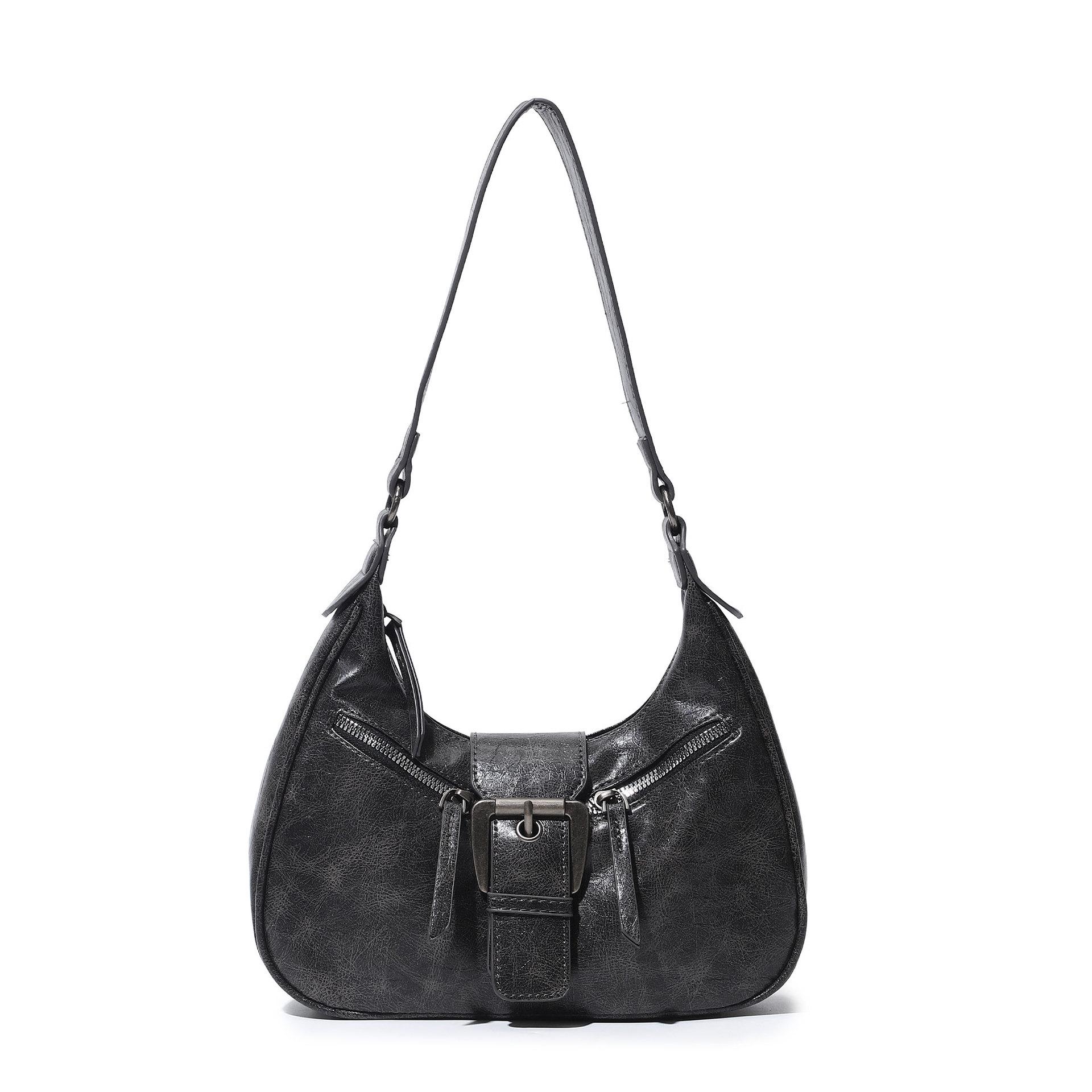 

Maelard Retro Motorcycle Crescent Crossbody Bag - Stylish, High-End, and Versatile Shoulder/Underarm Accessory