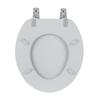 Cushioned Vinyl Toilet Seat Soft Standard 17 Inch Easy Installation Adjustable Hinges All Mounting Hardware Included Comfortable