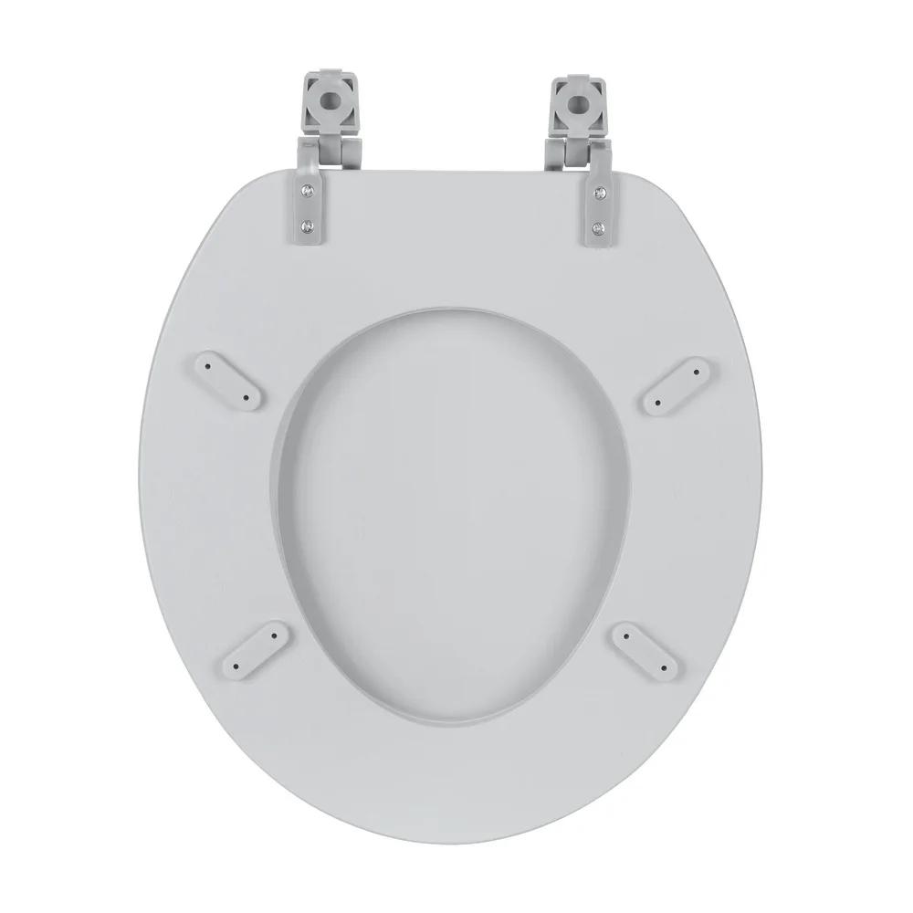 Cushioned Vinyl Toilet Seat Soft Standard 17 Inch Easy Installation Adjustable Hinges All Mounting Hardware Included Comfortable