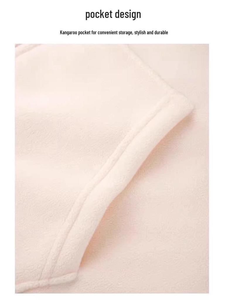 Women's Fleece Jacket with Lamb Wool Lining - Warm Zip Cardigan for Autumn/Winter