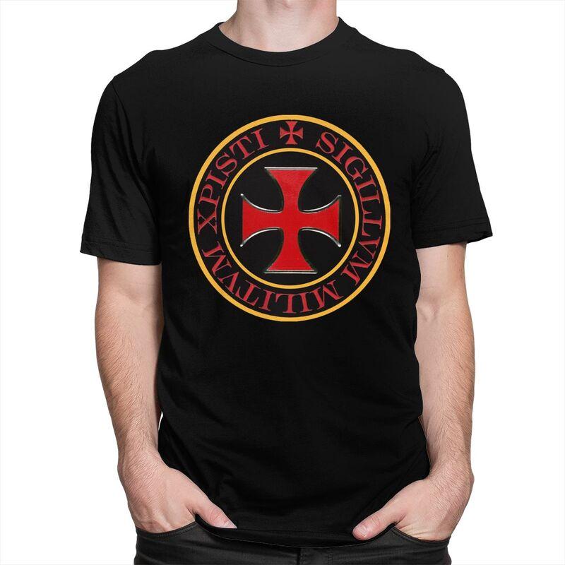 Custom Cool Knights Templar Cross T Shirt Men 100 Cotton Tshirt Christ Christian Crusades Tees Fashion Tshirt