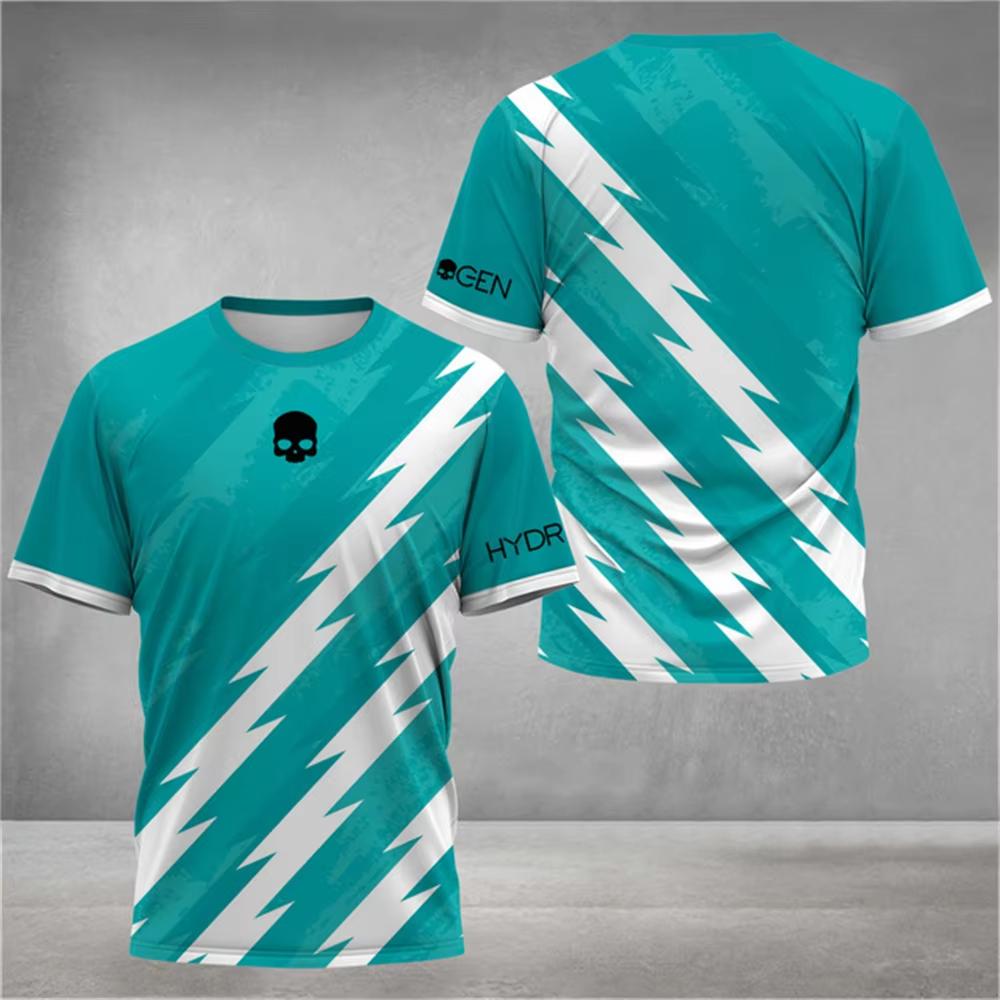 

2025 Лето Свободная Мужская Теннисная Футболка Модная Полосатая с Принтом Круглый Вырез Короткий Рукав Дышащая Быстросохнущая Спортивная Майка 3XL