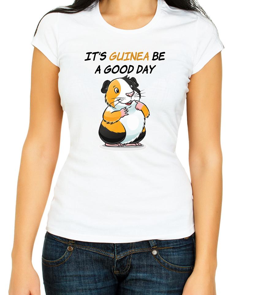 

It s Guinea be a good day 3/4 Short Sleeve T Shirt Woman G056 3XL